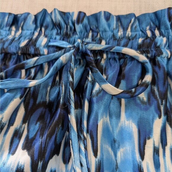 Her Destiny Midi Maxi Skirt Women's Petite PXL White/Blue Elastic Tie Waist Boho - Picture 10 of 12